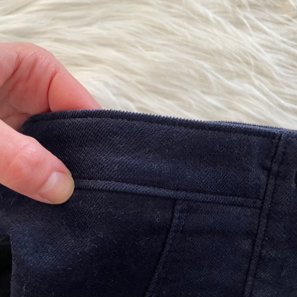 Altar’s state blue velvet like button mini skirt - Picture 6 of 9